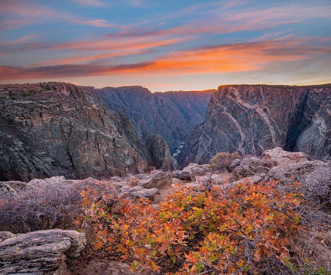 Black Canyon of the Gunnison National Park-Colorado Black Ornate Wood Framed Art Print with Double Matting by Fitzharris, Tim