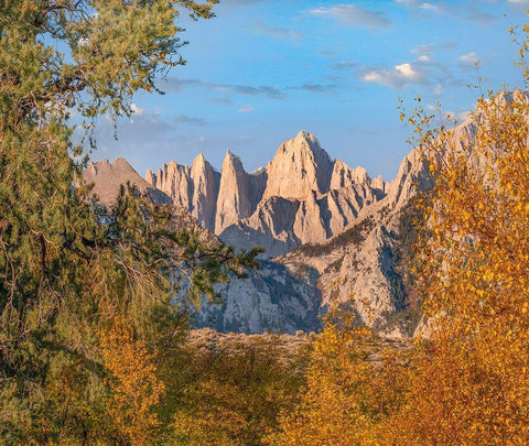 Mount Whitney-Sequoia National Park-California-USA White Modern Wood Framed Art Print with Double Matting by Fitzharris, Tim