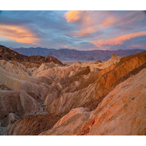 Zabriskie Point-Death Valley National Park-California-USA Black Modern Wood Framed Art Print with Double Matting by Fitzharris, Tim