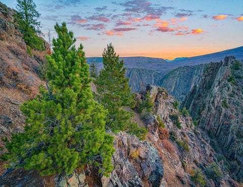 Tomichi Point-Black Canyon of the Gunnison National Park-Colorado White Modern Wood Framed Art Print with Double Matting by Fitzharris, Tim