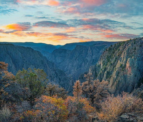 Tomichi Point-Black Canyon of the Gunnison National Park-Colorado White Modern Wood Framed Art Print with Double Matting by Fitzharris, Tim