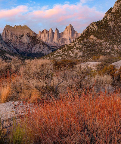 Mount Whitney-Eastern Sierra Nevada-California-USA Black Ornate Wood Framed Art Print with Double Matting by Fitzharris, Tim