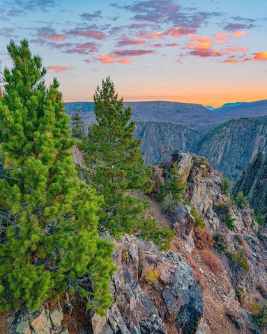 Tomichi Point-Black Canyon of the Gunnison National Park-Colorado White Modern Wood Framed Art Print with Double Matting by Fitzharris, Tim