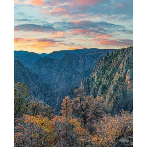 Tomichi Point-Black Canyon of the Gunnison National Park-Colorado Black Modern Wood Framed Art Print with Double Matting by Fitzharris, Tim