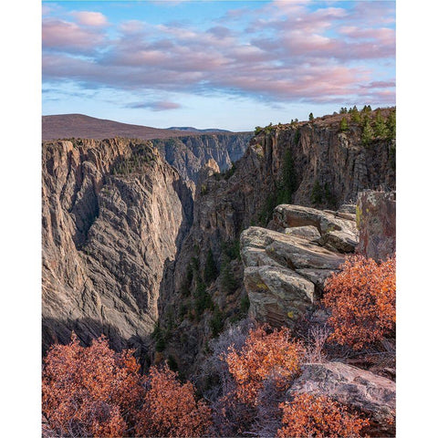 Devils Overlook-Black Canyon of the Gunnison National Park Black Modern Wood Framed Art Print with Double Matting by Fitzharris, Tim