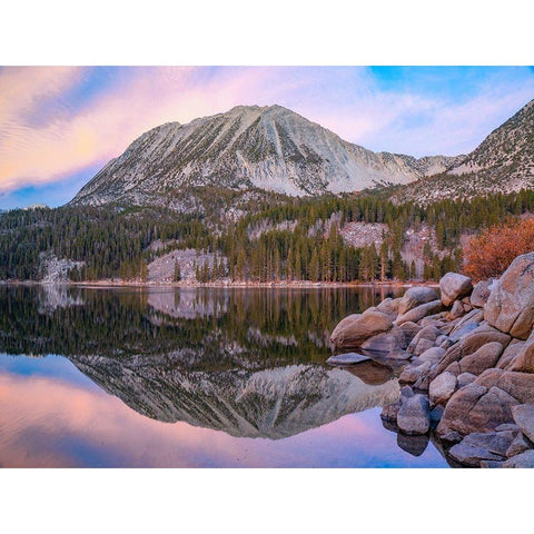 Lake Sierra Nevada Black Modern Wood Framed Art Print with Double Matting by Fitzharris, Tim