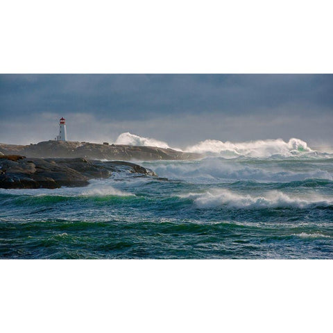 In the Protection of a Lighthouse Black Modern Wood Framed Art Print with Double Matting by Morrison, Jamie