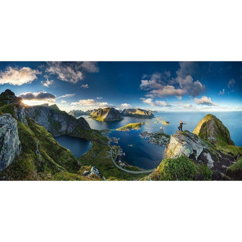 Reinebringen views White Modern Wood Framed Art Print by Nicholas Roemmelt, Dr.