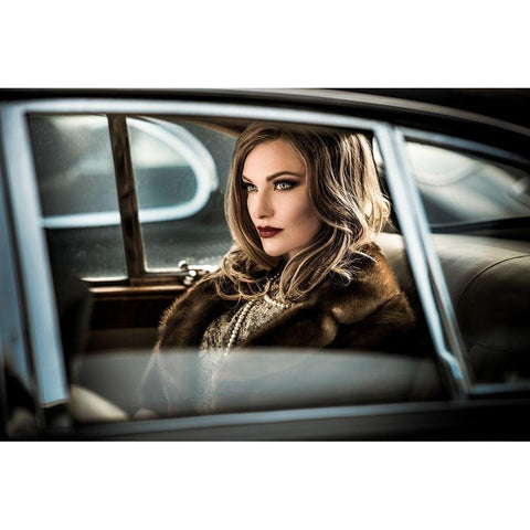 Driving the diva to the event.... Black Modern Wood Framed Art Print with Double Matting by Muller Photography, Peter