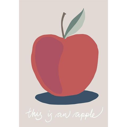 This is an Apple White Modern Wood Framed Art Print by Artographie Studio