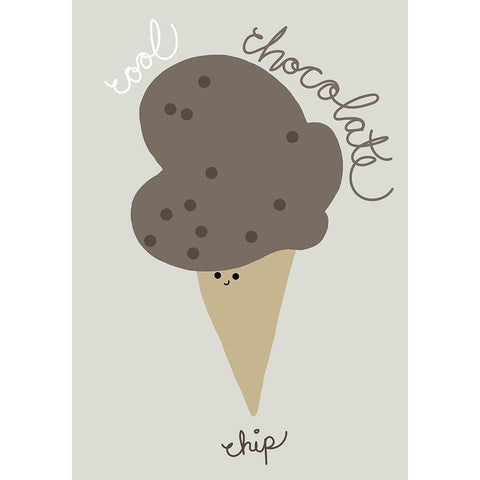 Chocolate Chip White Modern Wood Framed Art Print by Artographie Studio