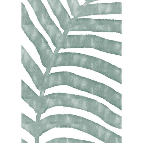 Palm Stripes White Modern Wood Framed Art Print by Artographie Studio