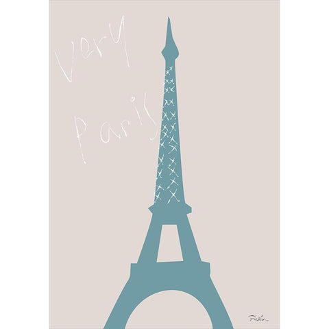 Very Paris White Modern Wood Framed Art Print by Artographie Studio