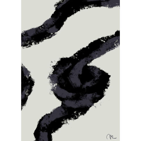 Rope Black Modern Wood Framed Art Print by Artographie Studio