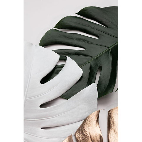 Monstera Colors 01 White Modern Wood Framed Art Print by Artographie Studio