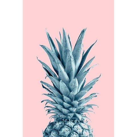 Pineapple Pink 06 White Modern Wood Framed Art Print by Artographie Studio