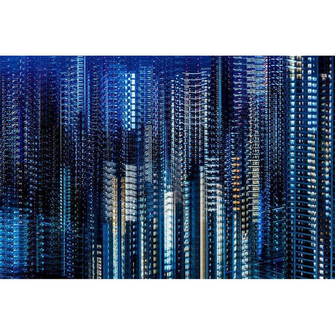 Tokyo Layers White Modern Wood Framed Art Print by Makoto, Sasaki