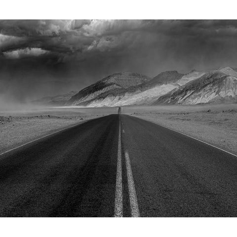 Desert Highway Black Modern Wood Framed Art Print with Double Matting by Darby, Rob