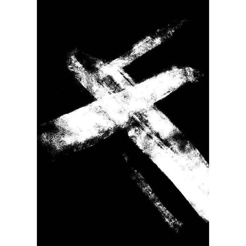 Negatives 006 Crossed Black Modern Wood Framed Art Print with Double Matting by Artographie Studio