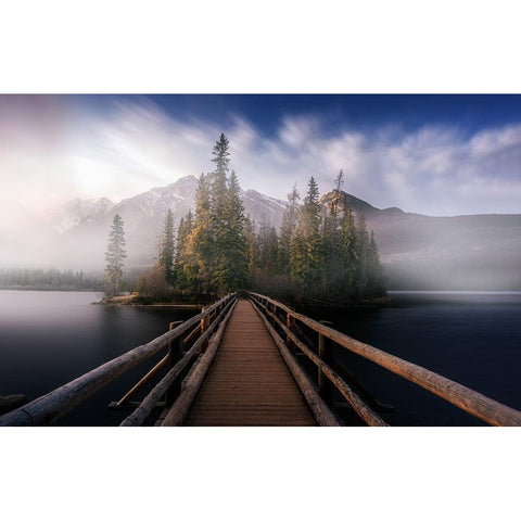 Briege to fog Black Modern Wood Framed Art Print with Double Matting by Ruiz Dueso, Jorge