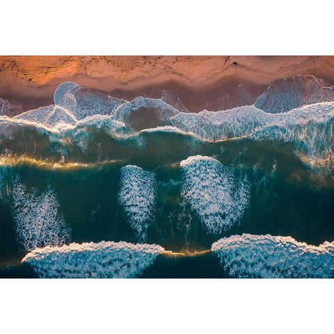 Symphony of ocean waves Gold Ornate Wood Framed Art Print with Double Matting by Dai, Wei David