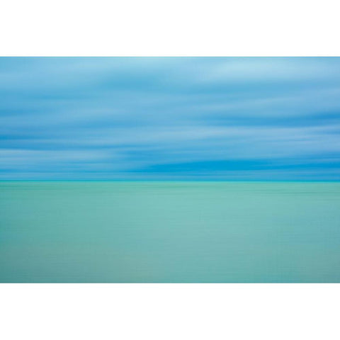 Calm Waters White Modern Wood Framed Art Print by Merritt, Susan