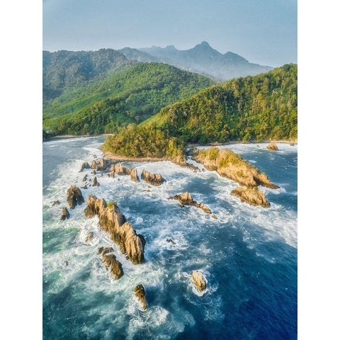 Kelumbayan Beach-Lampung Indonesia Gold Ornate Wood Framed Art Print with Double Matting by Herliyanto, Gatot