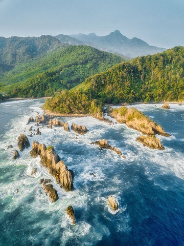 Kelumbayan Beach-Lampung Indonesia Black Ornate Wood Framed Art Print with Double Matting by Herliyanto, Gatot