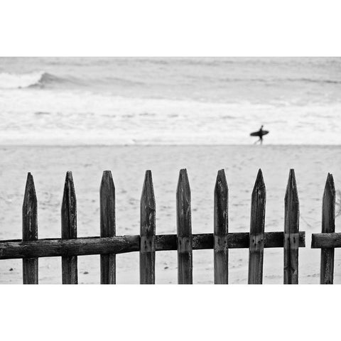 Surf Black Modern Wood Framed Art Print with Double Matting by Ferreira, Rui