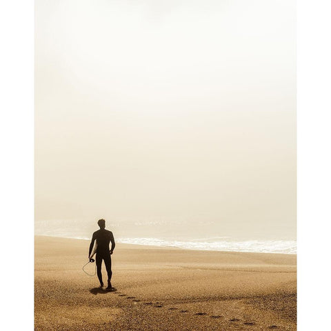 Looking for the surf Black Modern Wood Framed Art Print with Double Matting by Reichelt, Dieter