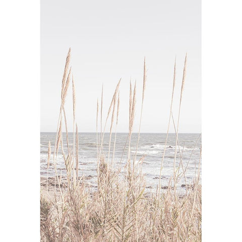 Beach Vass 001 White Modern Wood Framed Art Print by Artographie Studio