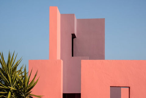 Muralla Roja #49 White Modern Wood Framed Art Print with Double Matting by Wride, Linda