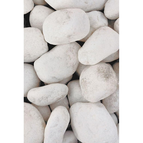 Stones 001 White Modern Wood Framed Art Print by Artographie Studio