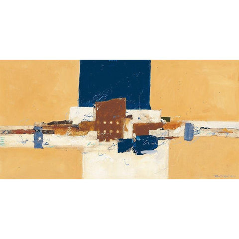 Abstrakt V White Modern Wood Framed Art Print by van der Werf, Ron