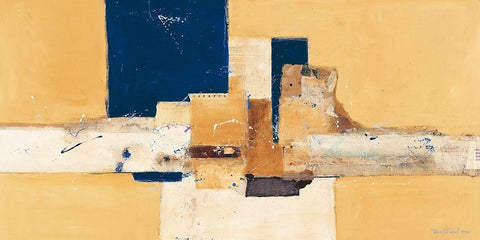 Abstrakt VI White Modern Wood Framed Art Print with Double Matting by van der Werf, Ron