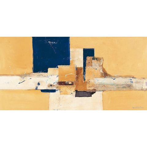 Abstrakt VI Black Modern Wood Framed Art Print with Double Matting by van der Werf, Ron