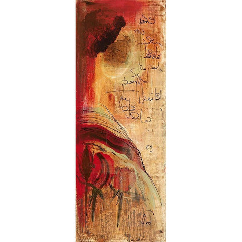 Para mi II Black Modern Wood Framed Art Print with Double Matting by Leys, Gemma