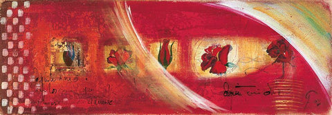 Aqui I White Modern Wood Framed Art Print with Double Matting by Leys, Gemma