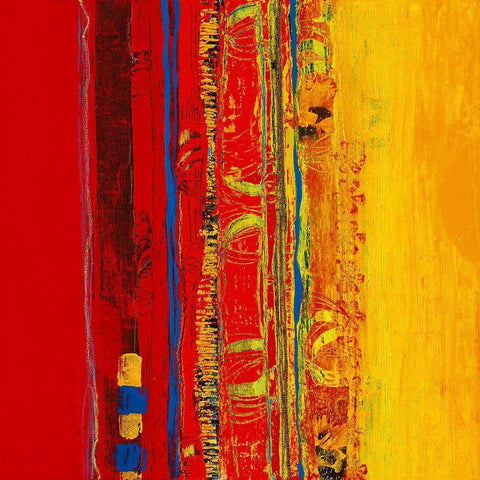 Abstrakt I Black Modern Wood Framed Art Print by van Ginkel, Marjolijn