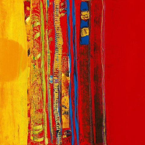 Abstrakt II Black Ornate Wood Framed Art Print with Double Matting by van Ginkel, Marjolijn