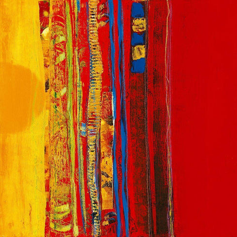 Abstrakt II Black Modern Wood Framed Art Print by van Ginkel, Marjolijn