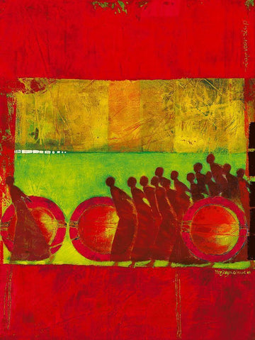 Between Light and Dark White Modern Wood Framed Art Print with Double Matting by van Ginkel, Marjolijn