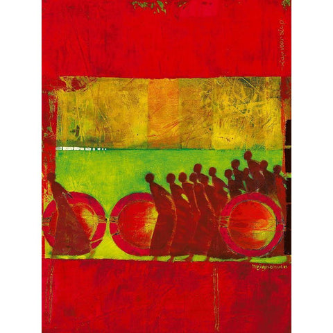 Between Light and Dark Black Modern Wood Framed Art Print by van Ginkel, Marjolijn