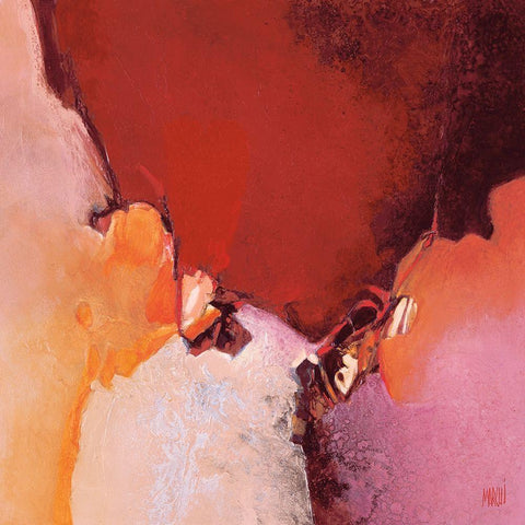 Inferno White Modern Wood Framed Art Print by Marchi