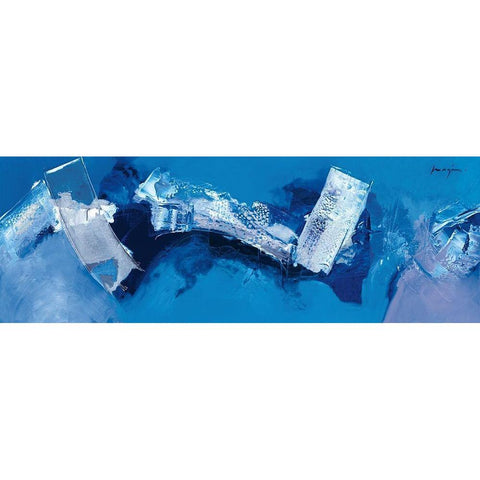 Bleu blanc Black Modern Wood Framed Art Print by Magis, Pascal