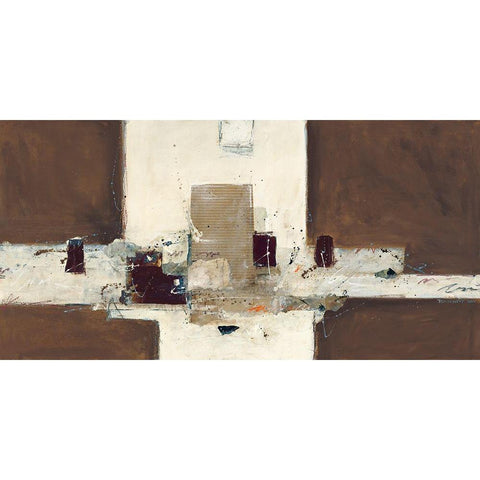 Abstrakt VIII Black Modern Wood Framed Art Print by van der Werf, Ron