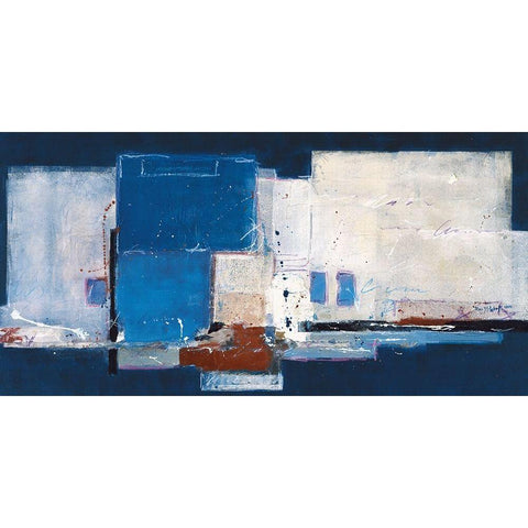 Abstrakt IX Black Modern Wood Framed Art Print by van der Werf, Ron