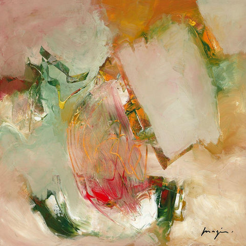 Variations abstraites VII White Modern Wood Framed Art Print by Magis, Pascal