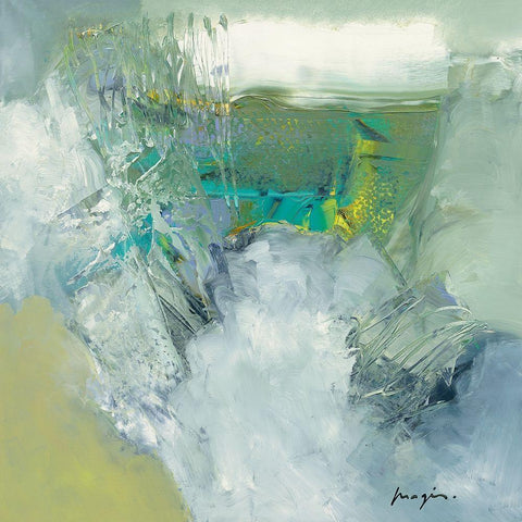 Variations abstraites VIII Gold Ornate Wood Framed Art Print with Double Matting by Magis, Pascal