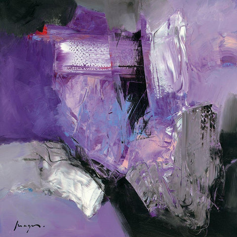 Variations abstraites IX Gold Ornate Wood Framed Art Print with Double Matting by Magis, Pascal